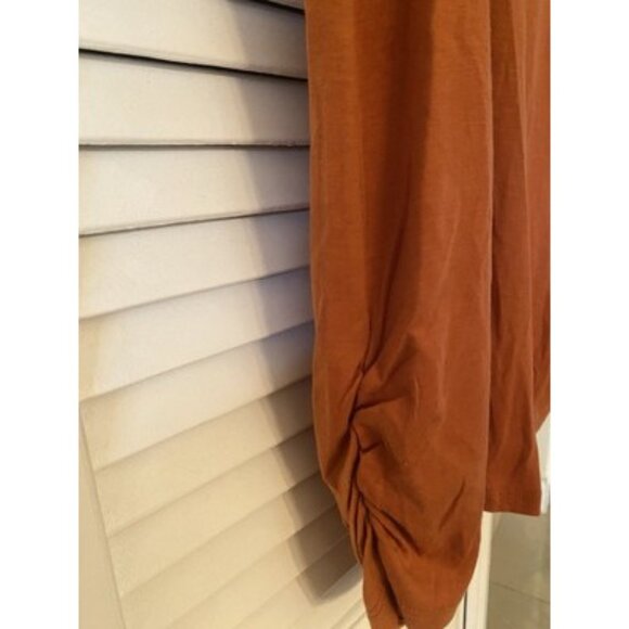 Per Seption Concept-Solid Tab Sleeve Blouse Orange - Picture 4 of 9